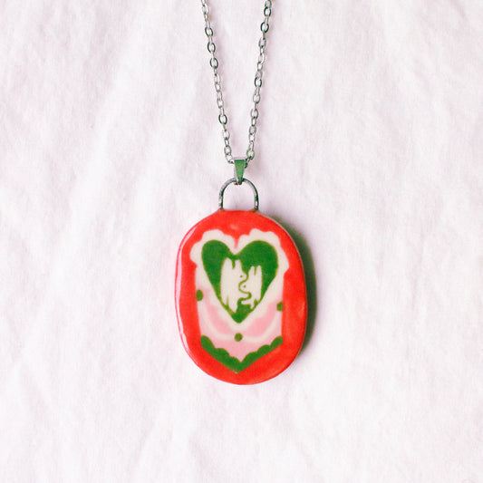 'Cake for You & Me' Handmade Ceramic Necklace