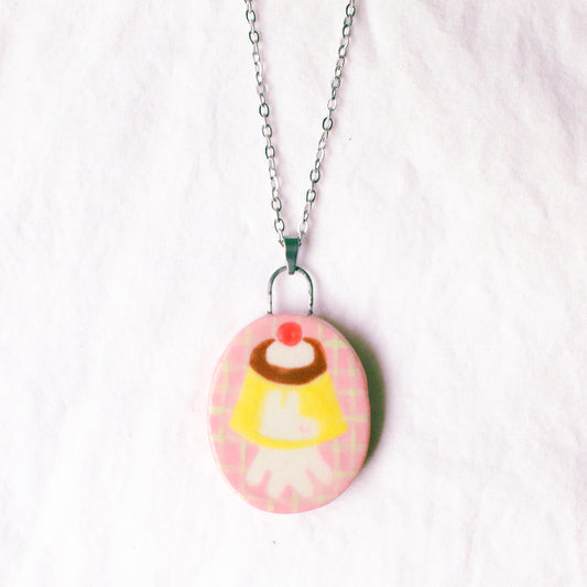 'Pudding Rabbit' Handmade Ceramic Necklace