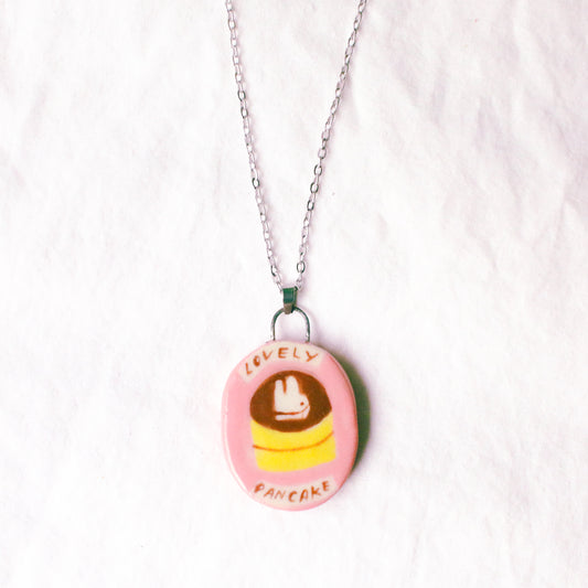 'Lovely Pancake' Handmade Ceramic Necklace