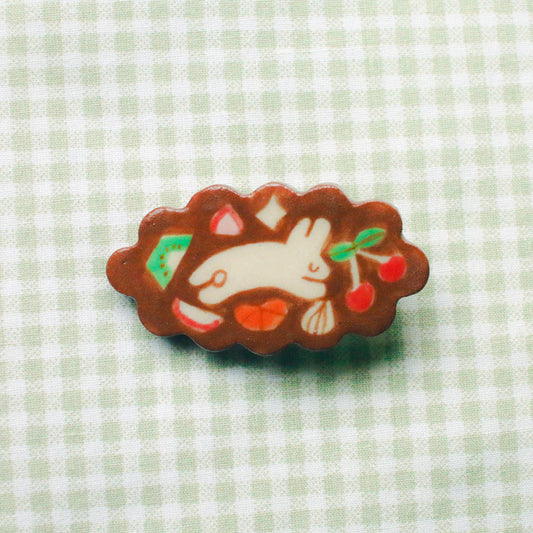 'Fruits a la Mode (ver 2.)' Handmade Ceramic Hair Clip
