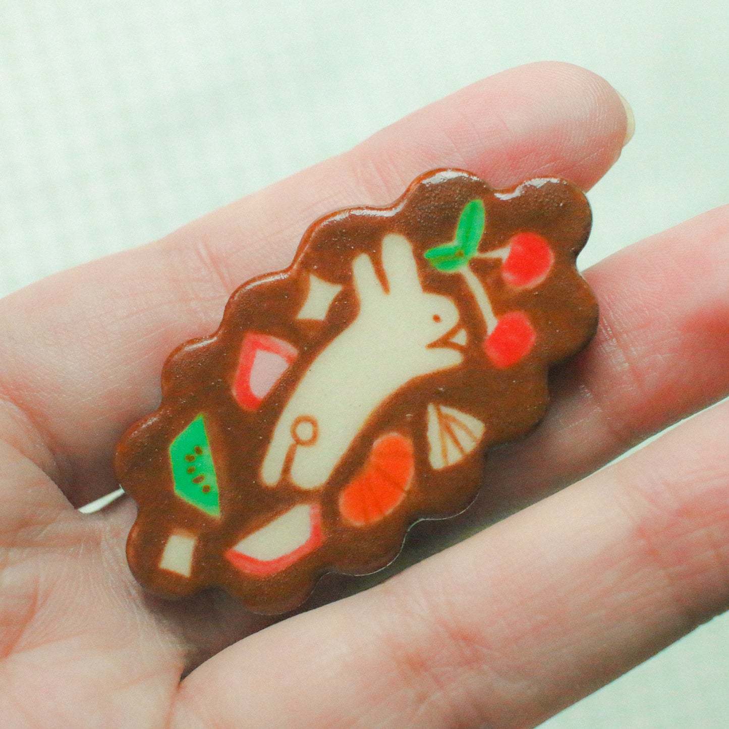 'Fruits a la Mode (ver 1.)' Handmade Ceramic Hair Clip