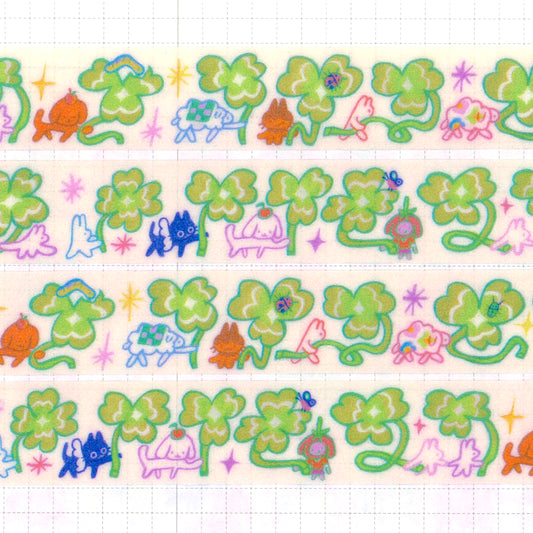 'Clover Parade' Glitter Washi Tape
