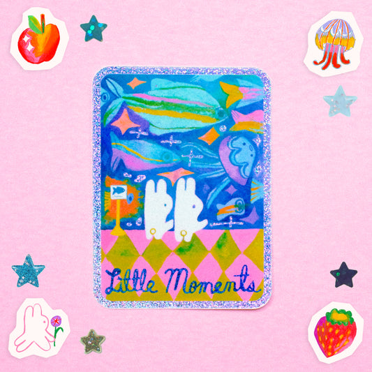 'Little Moments' Glitter Vinyl Sticker