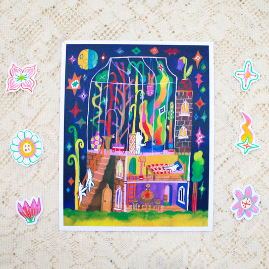 'The Greenhouse' Art Print ~ 8x10